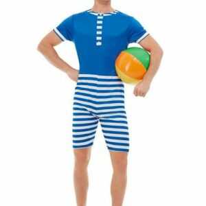 Smiffys Kostüm "20er Jahre Badeanzug blau", Für Beach Boys von vor hundert Jahren!