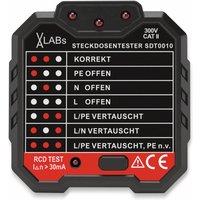 VA LABS SDT0010: Steckdosentester mit RCD-Prüfung